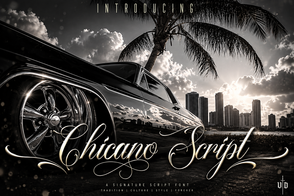 Chicano Script Tattoo Font – Commercial Licence