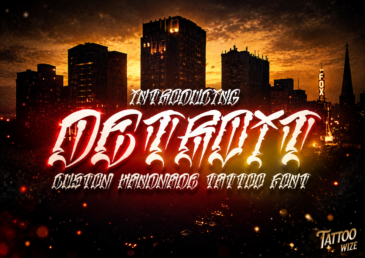 Detroit Tattoo Font – Commercial Licence