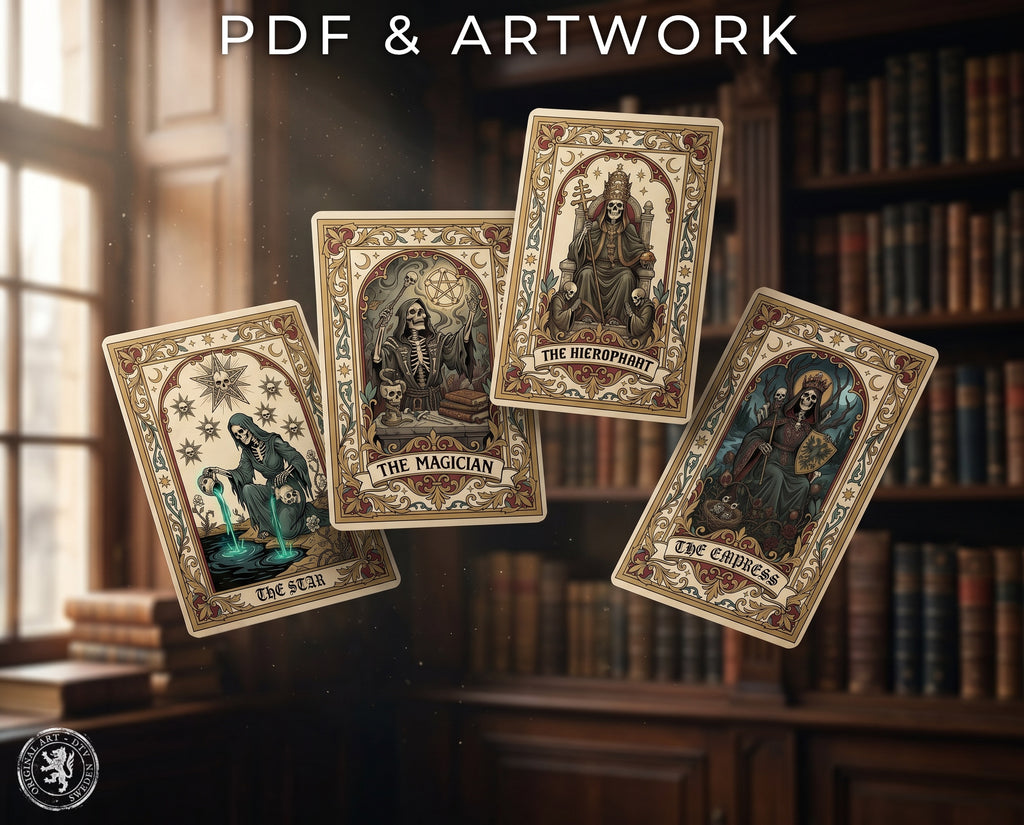Tarot Card Builder Tattoo Stencils – 300+ Procreate Stamps – preview 8