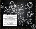 Japanese Peony Tattoo Stencils – Procreate Stamps – preview 6