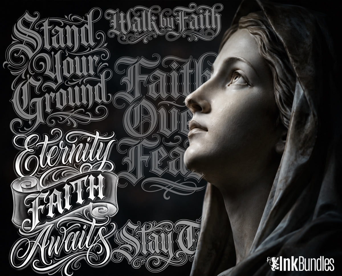 Tattoo Lettering 2026 – Procreate Lettering Kit – preview 8