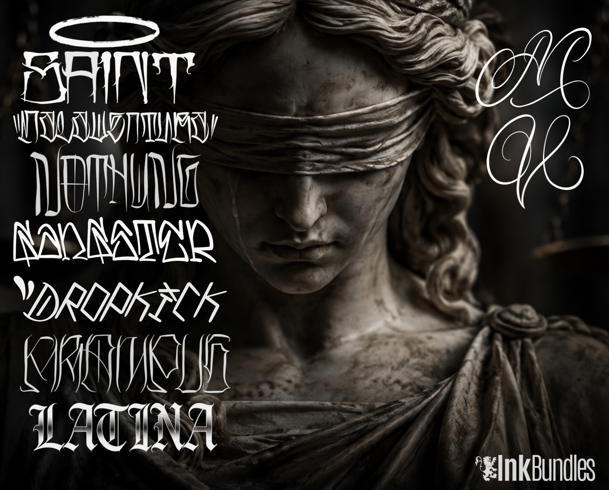Tattoo Lettering 2026 – Procreate Lettering Kit – preview 3