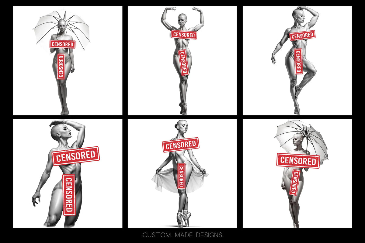 Artist Anatomy – 300+ Female Body Procreate Reference Stamps – preview 7