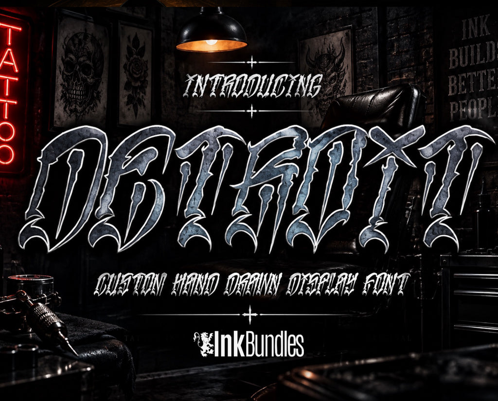 Detroit Tattoo Font – Commercial Licence – preview 5