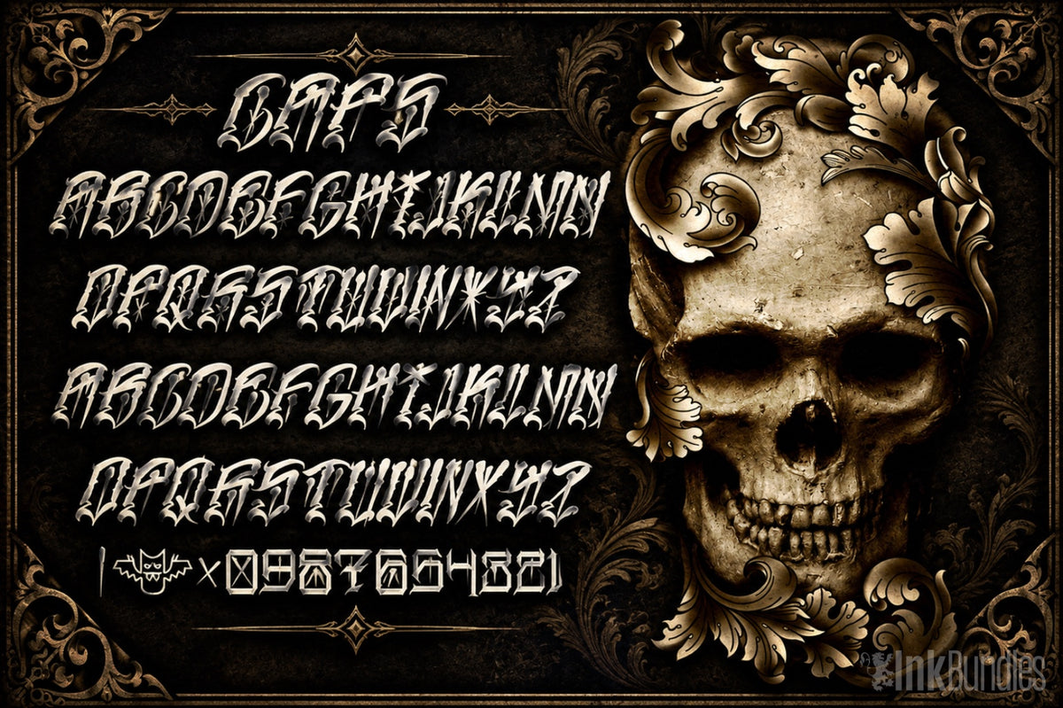 Detroit Tattoo Font – Commercial Licence – preview 4