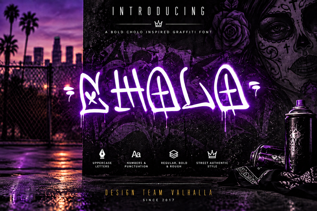 Cholo Street Letters Tattoo Font – Commercial Licence