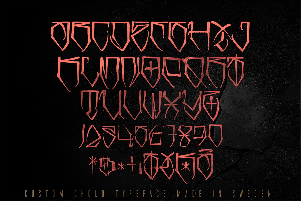 Sick Bury Your Dead tattoo font – custom OTF typeface for tattoo lettering and logos by Inkbundles