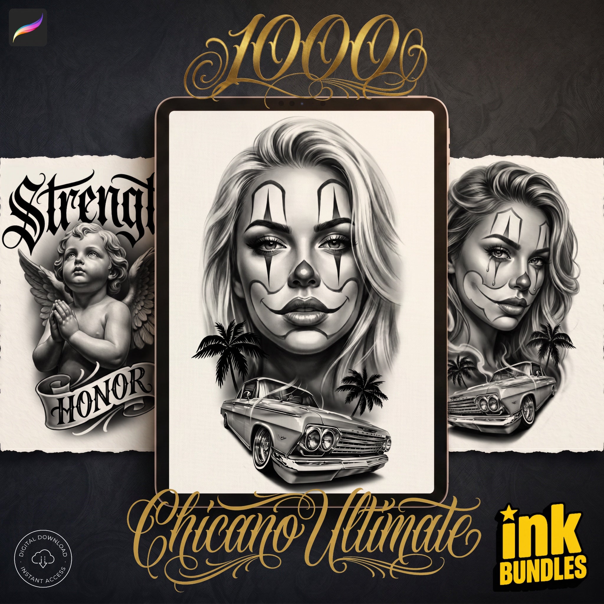 1000+ Chicano Tattoo Design Kit