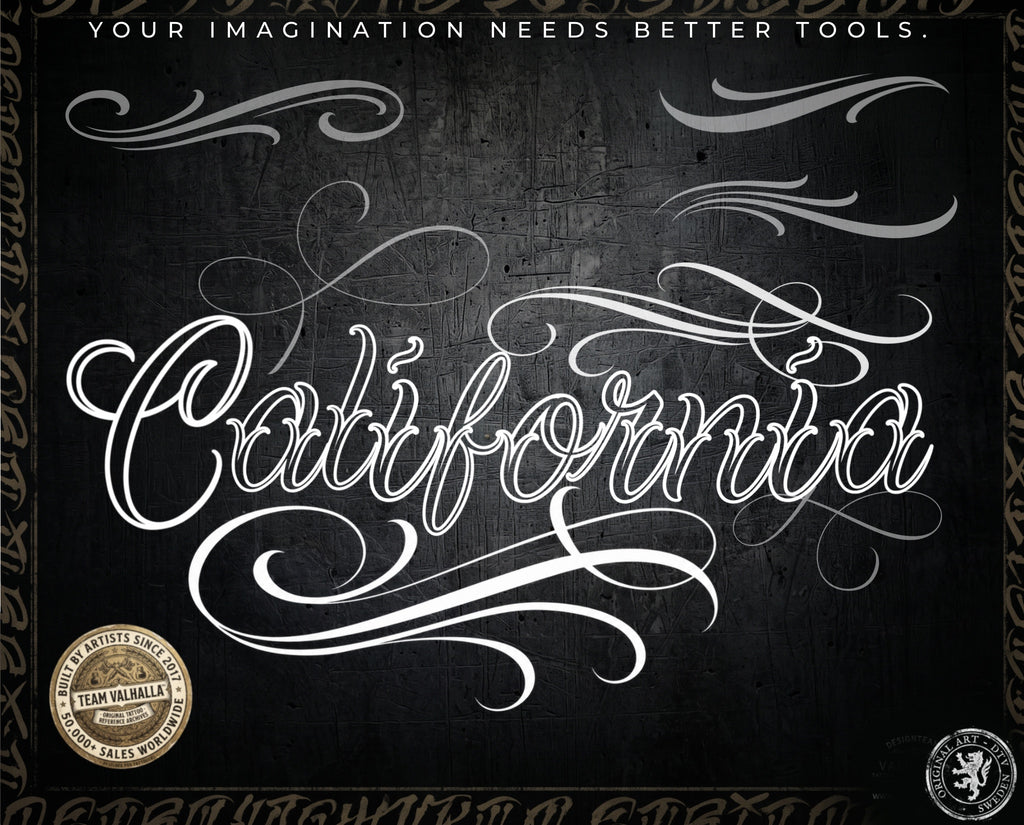 Sign Painter 2 Lettering Bundle - 340 Procreate Stamps & 4 Fonts
