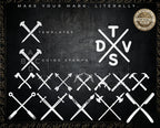 Sign Painter 2 Lettering Bundle - 340 Procreate Stamps & 4 Fonts