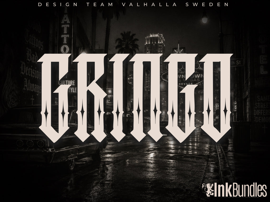 Gringo Tattoo Font – Commercial Licence