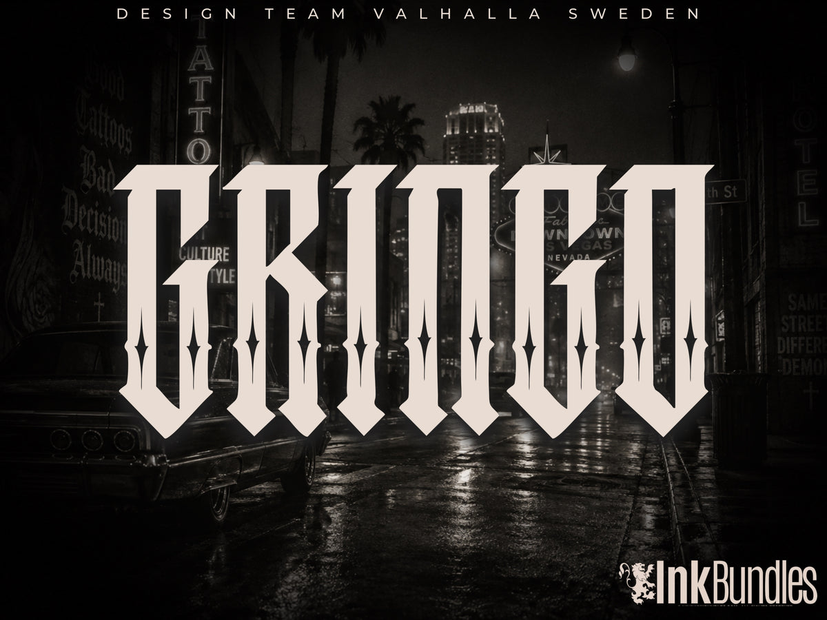 Gringo Tattoo Font – Commercial Licence