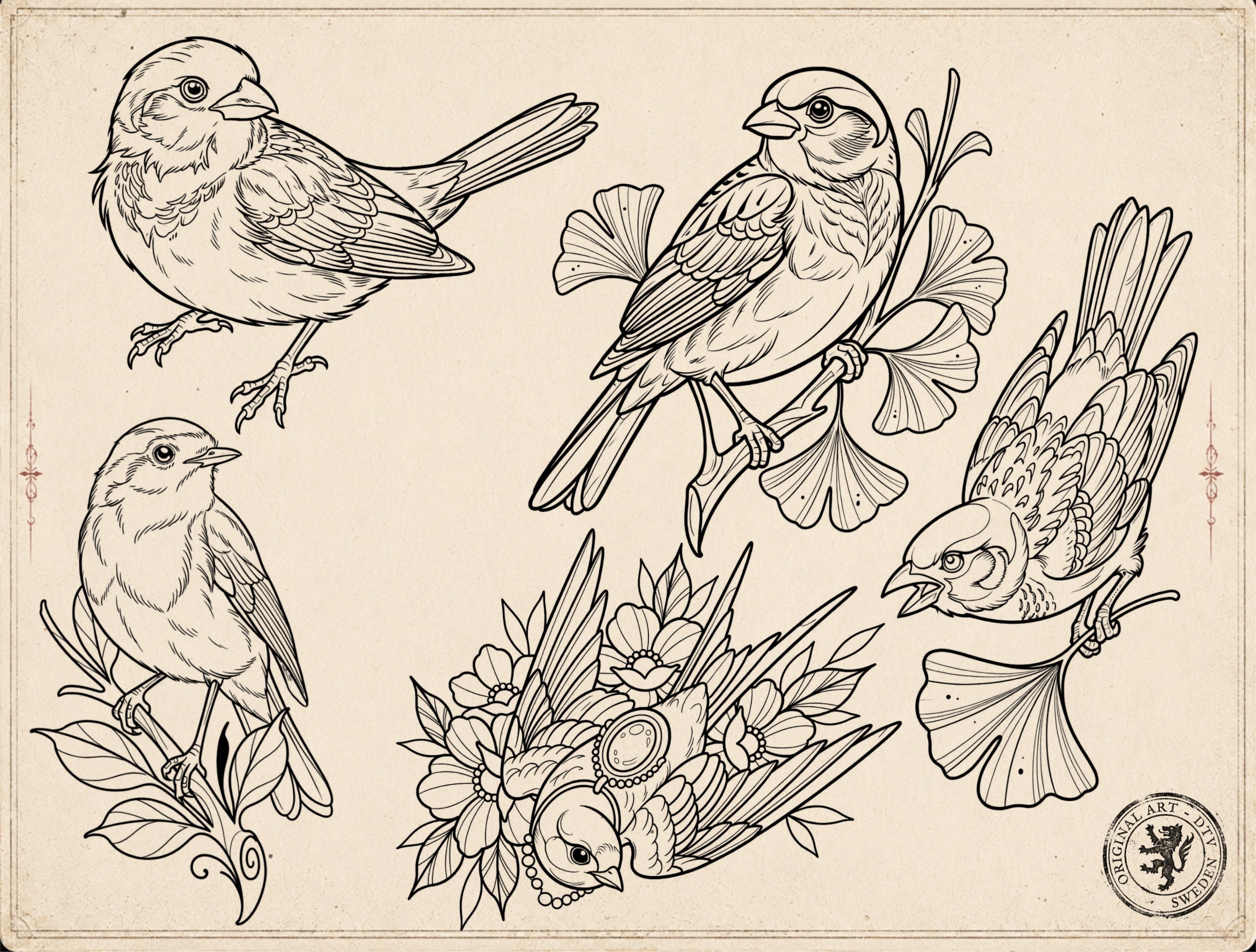 Neo Traditional Birds