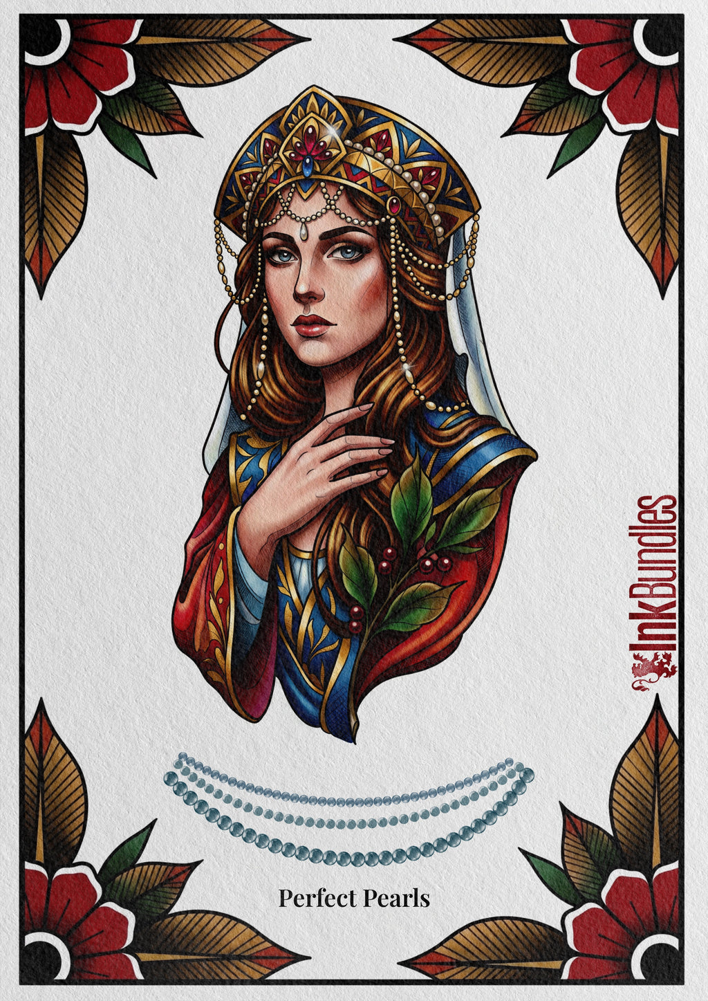 Neo-Traditional Ladies Vol.1 – 52 Procreate Stamps