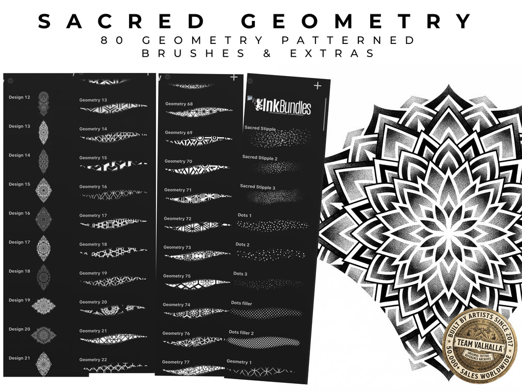 Sacred Geometry Vol.2 – 180+ Procreate Brushes – preview 8