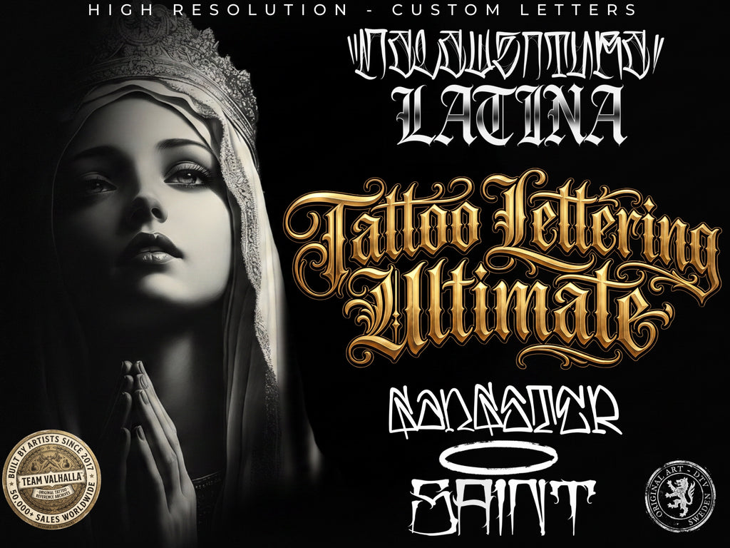 Tattoo Lettering 2026 – Procreate Lettering Kit