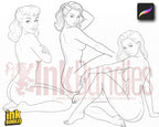 Pinup Anatomy Tattoo Stencils – 61 Procreate Stamps