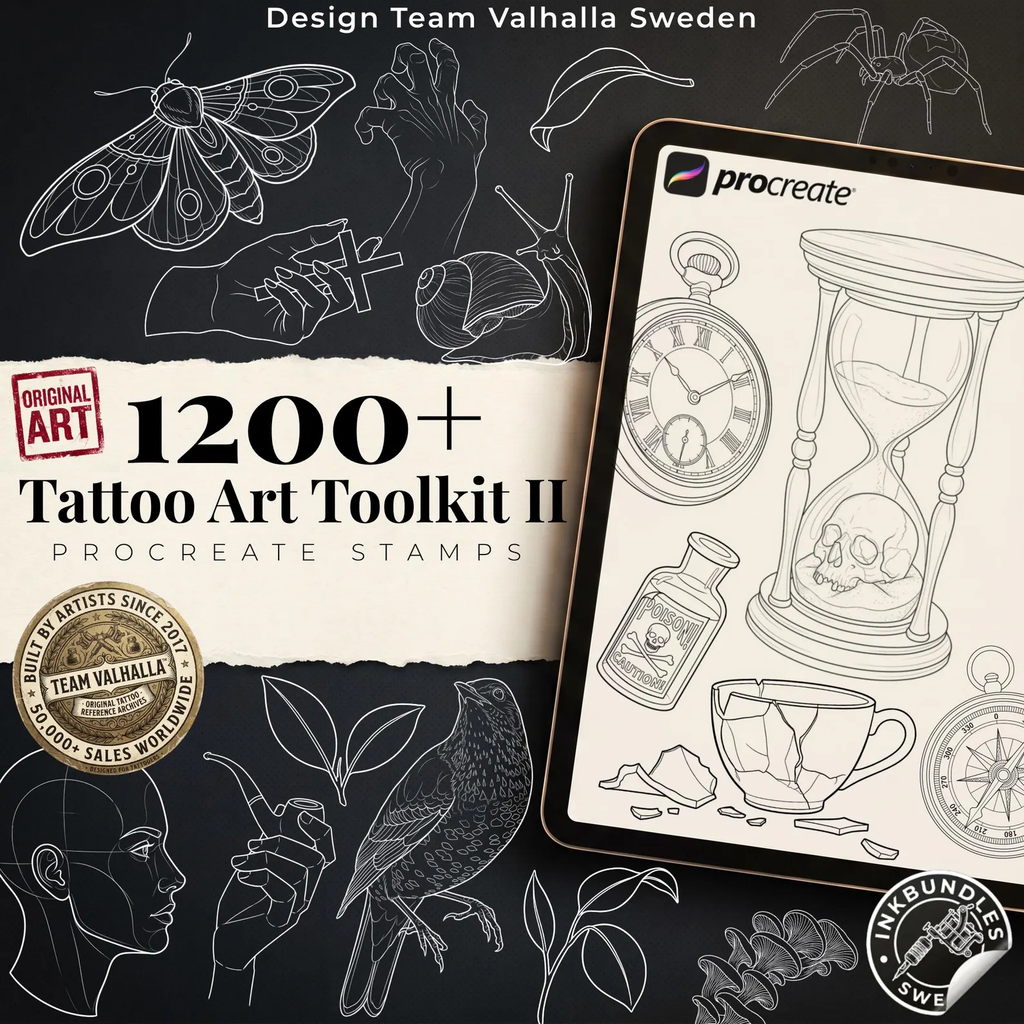 The Tattoo Art Toolkit 2.0 | Neo‑Traditional Semi‑Real Assets