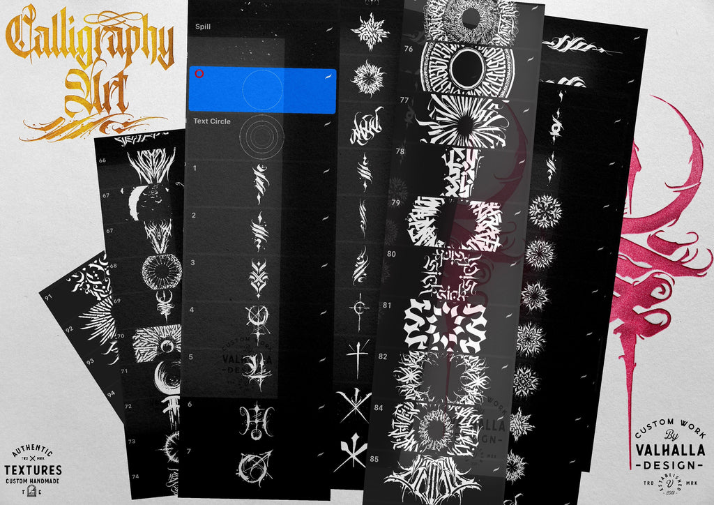 Calligraphy artist, Procreate creative lettering kit for artists