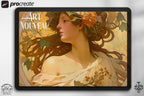 Art nouveau reference mega bundle, Procreate stamps and extras