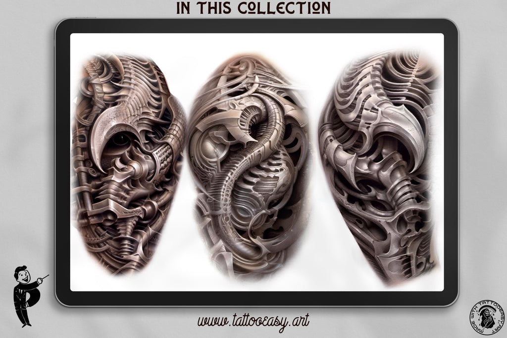 Biomech vol.2 designs & brushes, 100% custom art, 150+ designs and extras!