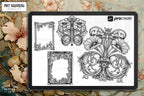 Art nouveau reference mega bundle, Procreate stamps and extras