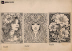 Art nouveau reference mega bundle, Procreate stamps and extras