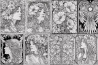Art nouveau reference mega bundle, Procreate stamps and extras