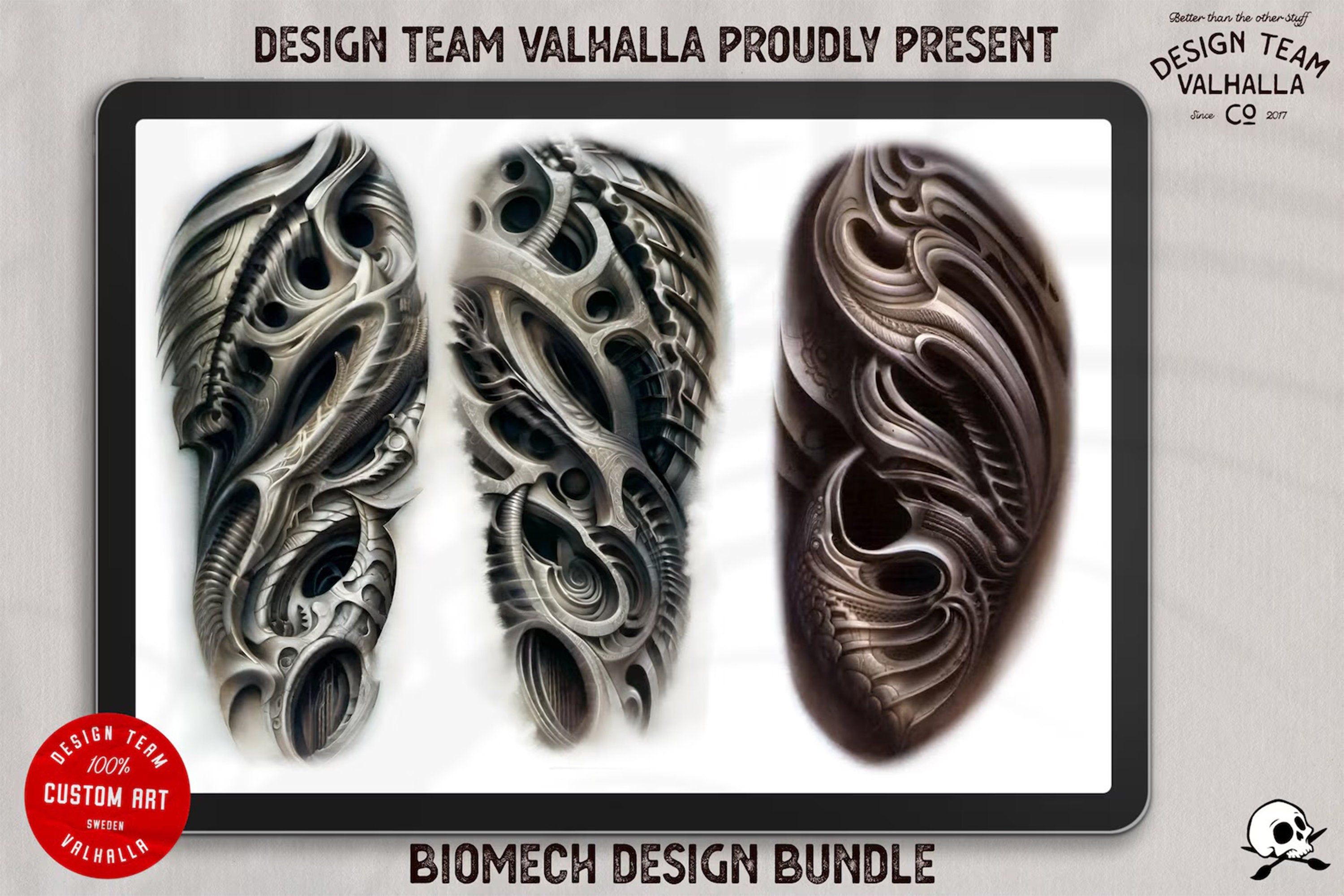 Biomech vol.2 designs & brushes, 100% custom art, 150+ designs and extras!