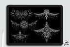 Sternum Tattoo Designs for Procreate: 25 Ready-Made Stamps + Construction Kit (Digital Download