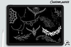 Sternum Tattoo Designs for Procreate: 25 Ready-Made Stamps + Construction Kit (Digital Download