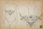 Sternum Tattoo Designs for Procreate: 25 Ready-Made Stamps + Construction Kit (Digital Download