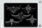 Sternum Tattoo Designs for Procreate: 25 Ready-Made Stamps + Construction Kit (Digital Download
