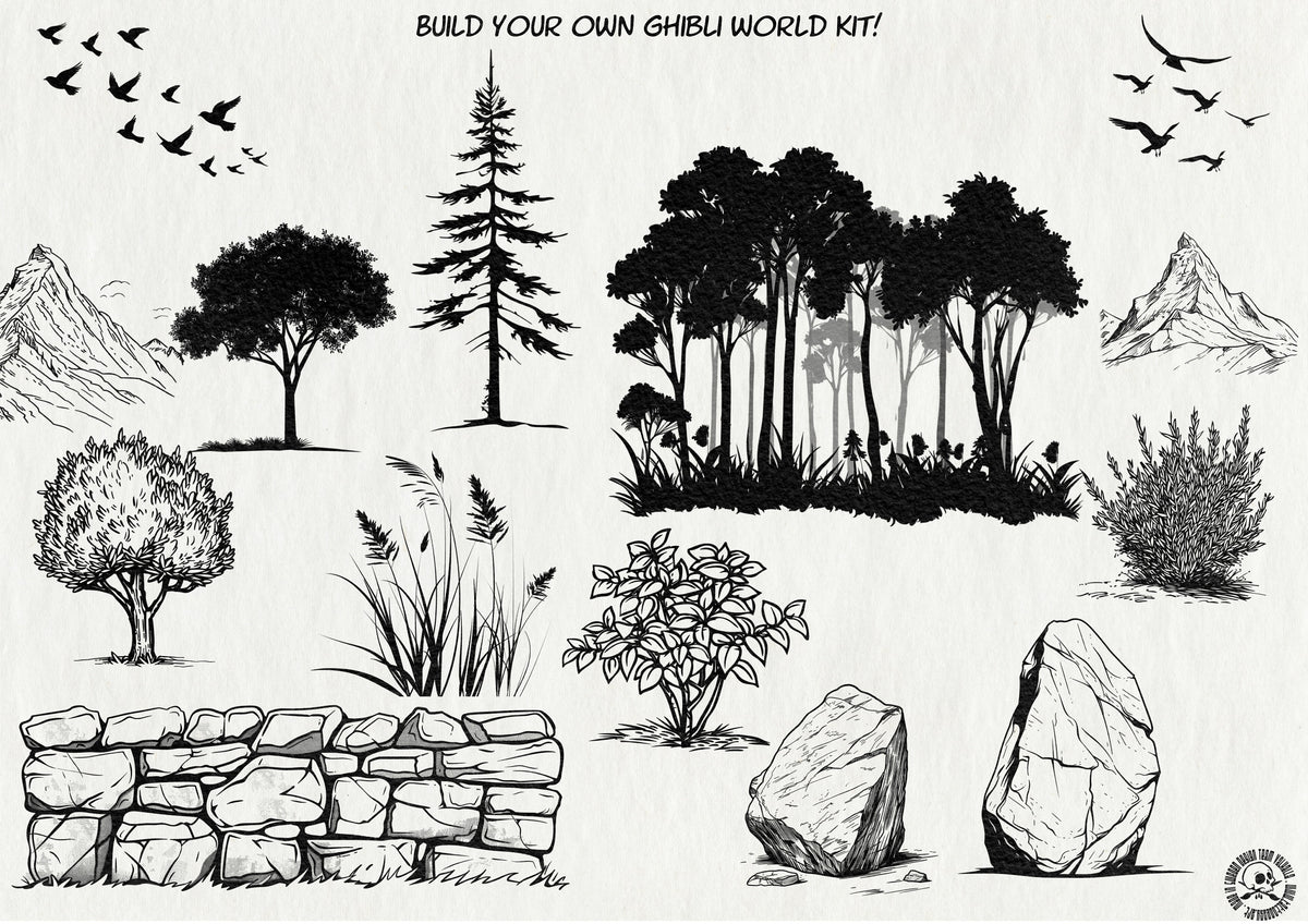 Ghibli paint studio, custom made brushes for Procreate