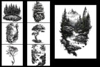 Procreate, landscape design kit, over 200 custom made references for Procreate