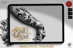 Baroque Scrollwork Design Kit: PNG & Procreate Stencils for Tattoos
