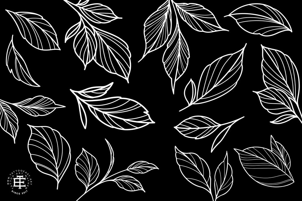 Procreate - Garden Essentials, Tattoo Leaves & Flowers, Fineline, hand drawn, Commercial Use