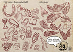 Traditional Tattoo Toolkit – Procreate Stamps & Brushes