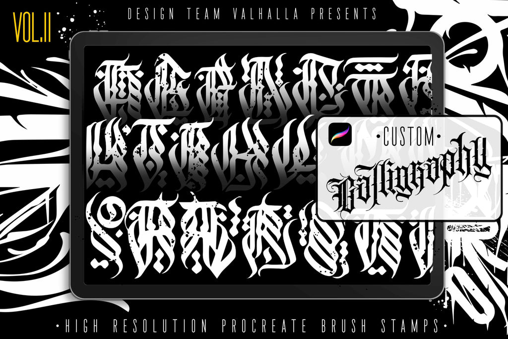 Procreate, Custom Calligraphy Volume 2