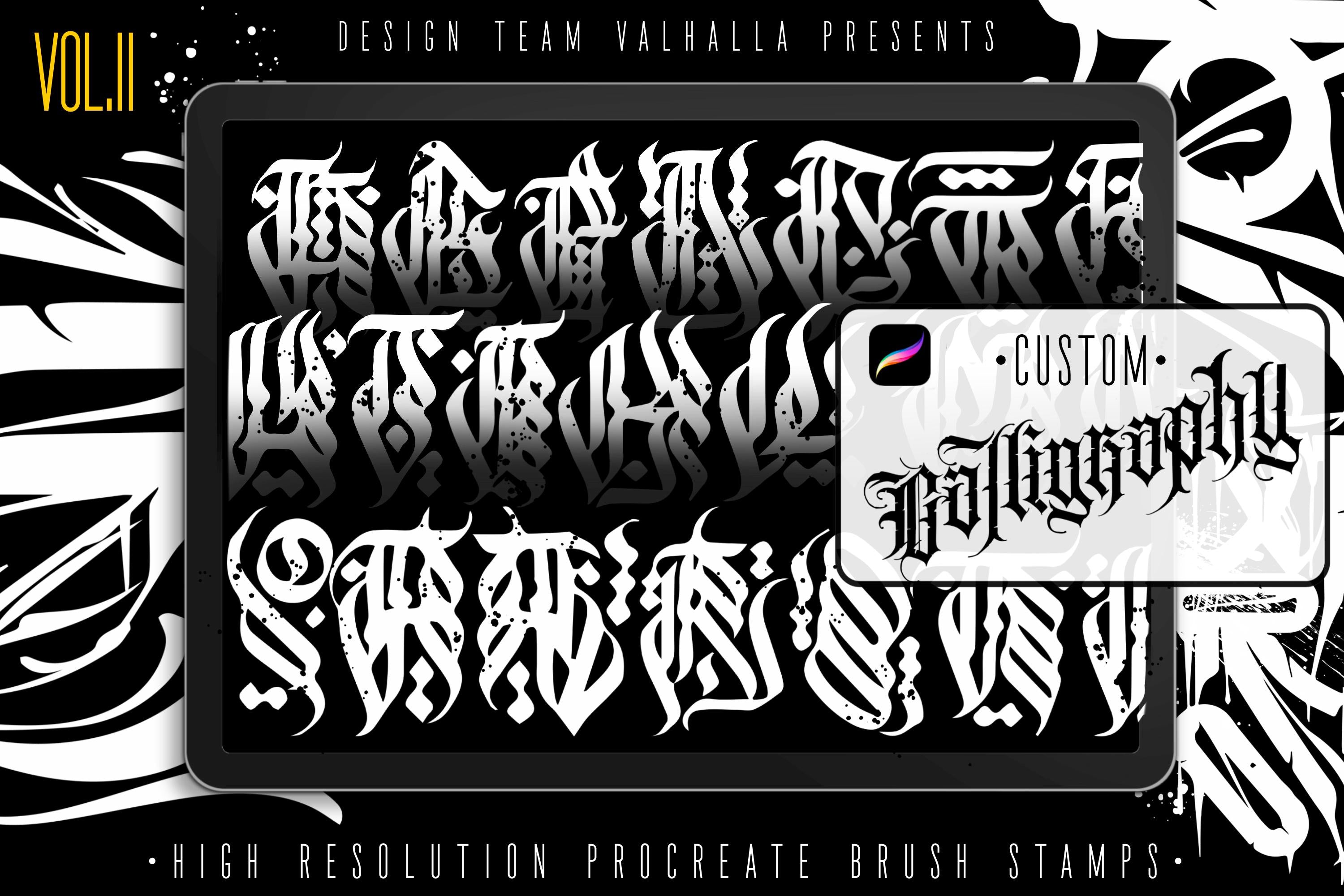 Procreate, Custom Calligraphy Volume 2