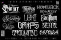 Tattoo Lettering Procreate Brushes, Stamps, PNG, SVG digital download
