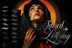 Chicano Lettering kit - Procreate XL | Cholo ( digital download ) Tattoo Fonts design kit