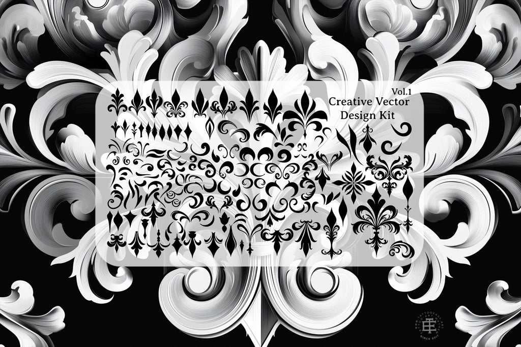 768 Baroque Design Elements – SVG, PNG & Vector Files – preview 10