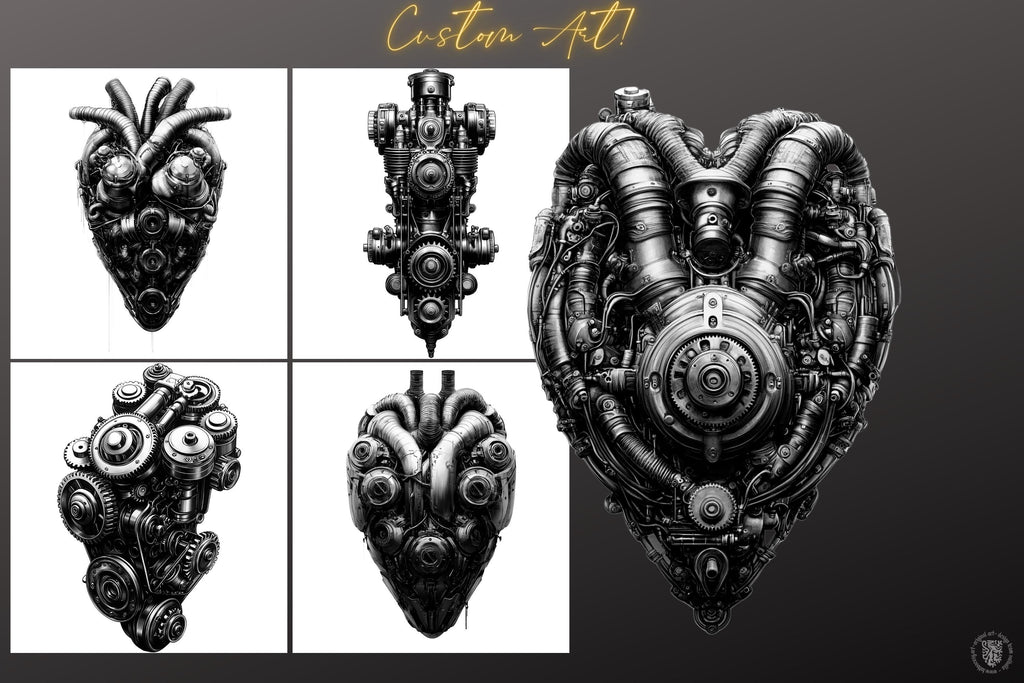 Biomech Design Kit: Procreate Brushes, SVG & PNG Files + Stencils