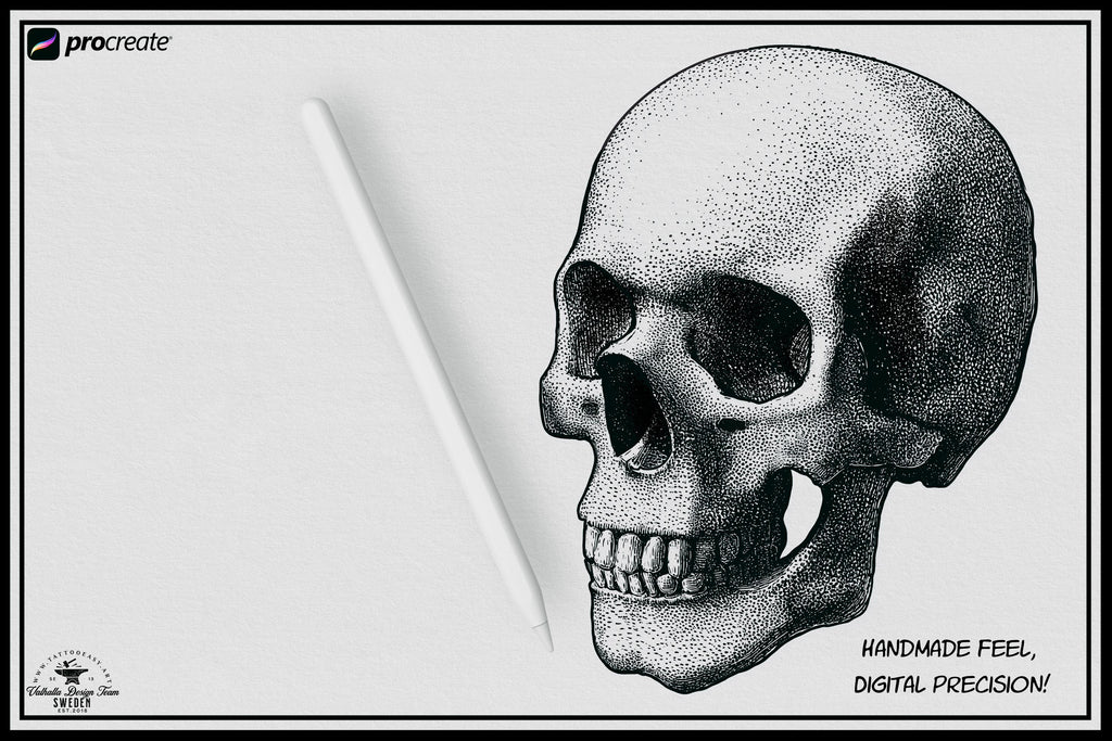 Procreate Stipple Brushes: 62 Custom Tattoo Shaders (Digital Download)