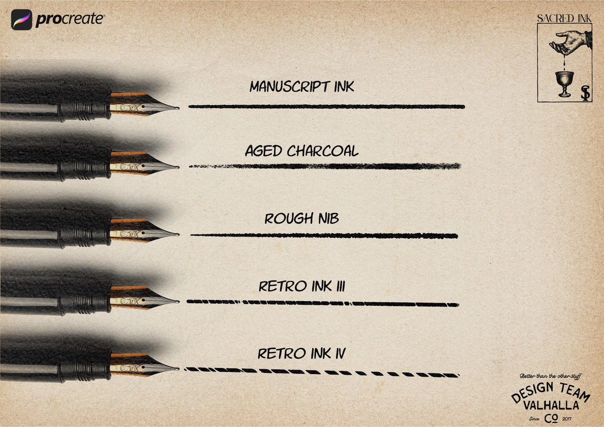 Medieval Ink II – 200+ Procreate Brushes