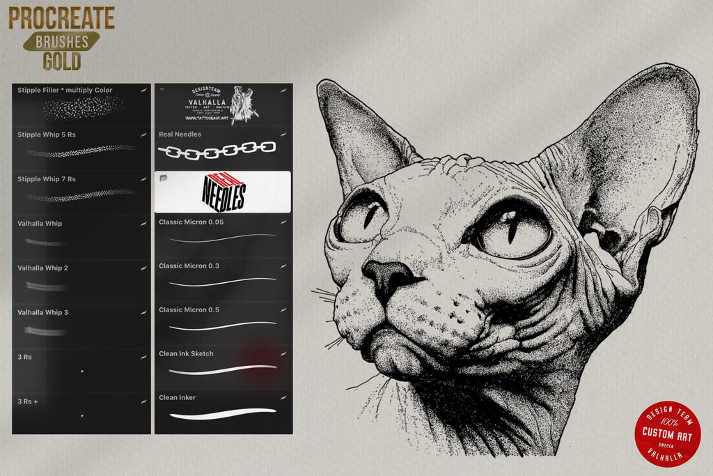 Real Needles – 80 Procreate Brushes – preview 8