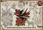 Traditional vol.5, 115+ tattoo ideas, outlined traditional stencils, made in Sweden