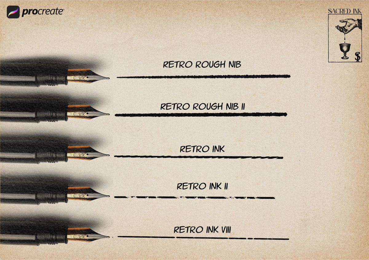 Medieval Ink II – 200+ Procreate Brushes