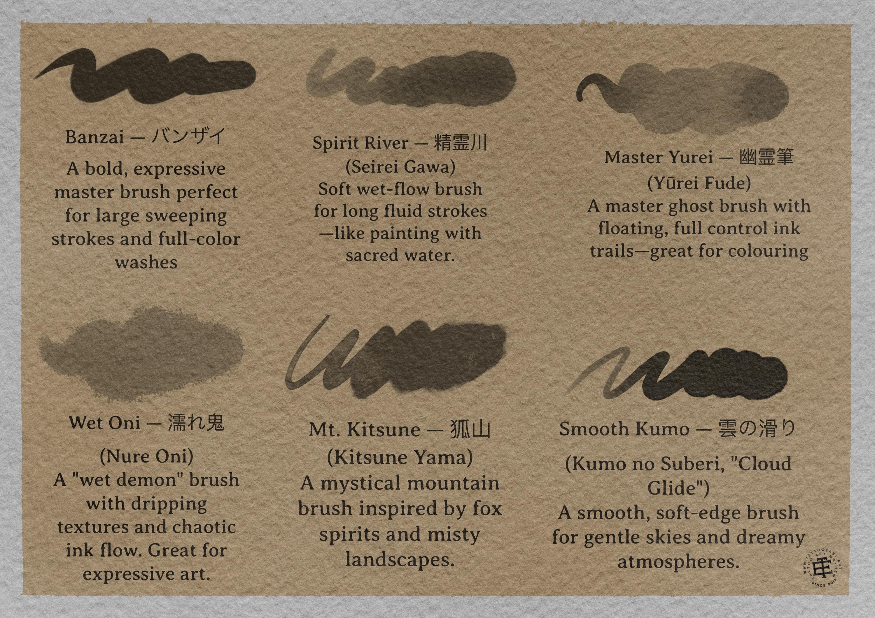 Japanese Tattoo Artist, Watercolor & Flash design kit